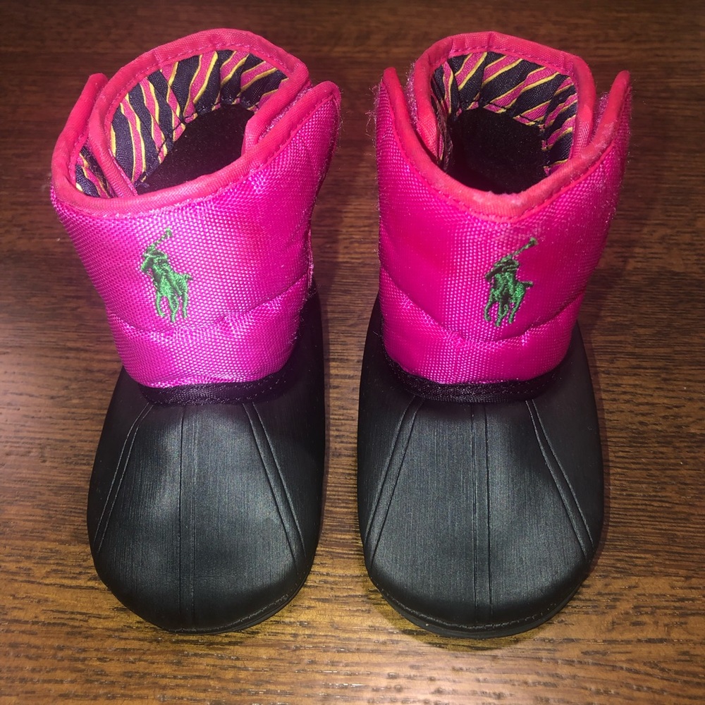 Ralph Lauren Layette Vancouver EZ Fuchsia Nylon Infant Girls Size 4